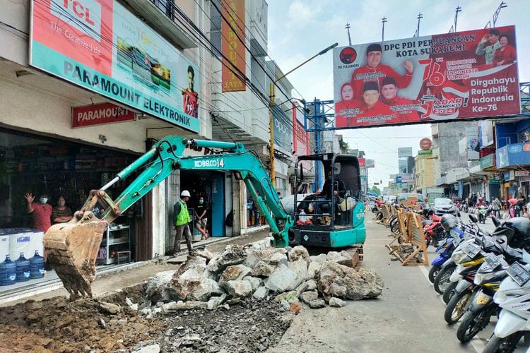 Karang Taruna Unit 08 Gunungparang : Proyek Pedistarian Jalan Ahmadyani Kota Sukabumi, Ancaman Bagi PKL