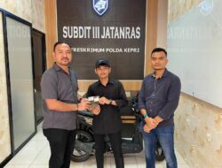 Subdit 3 Jatanras Ditreskrimum Polda Kepri Kembalikan Sepeda Motor Kepada Pemiliknya